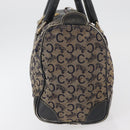 CELINE C Sulky Boston Bag Canvas Navy Gold Auth 94063-3