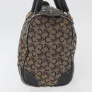 CELINE C Sulky Boston Bag Canvas Navy Gold Auth 94063-4