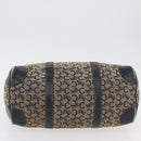 CELINE C Sulky Boston Bag Canvas Navy Gold Auth 94063-5