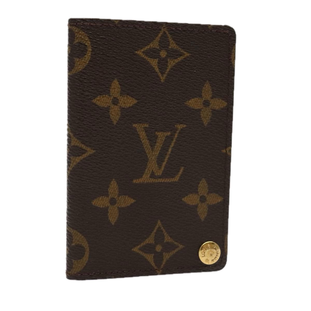 LOUIS VUITTON Monogram Porte Cartes Credit Pression Case M60937 LV Auth 94111