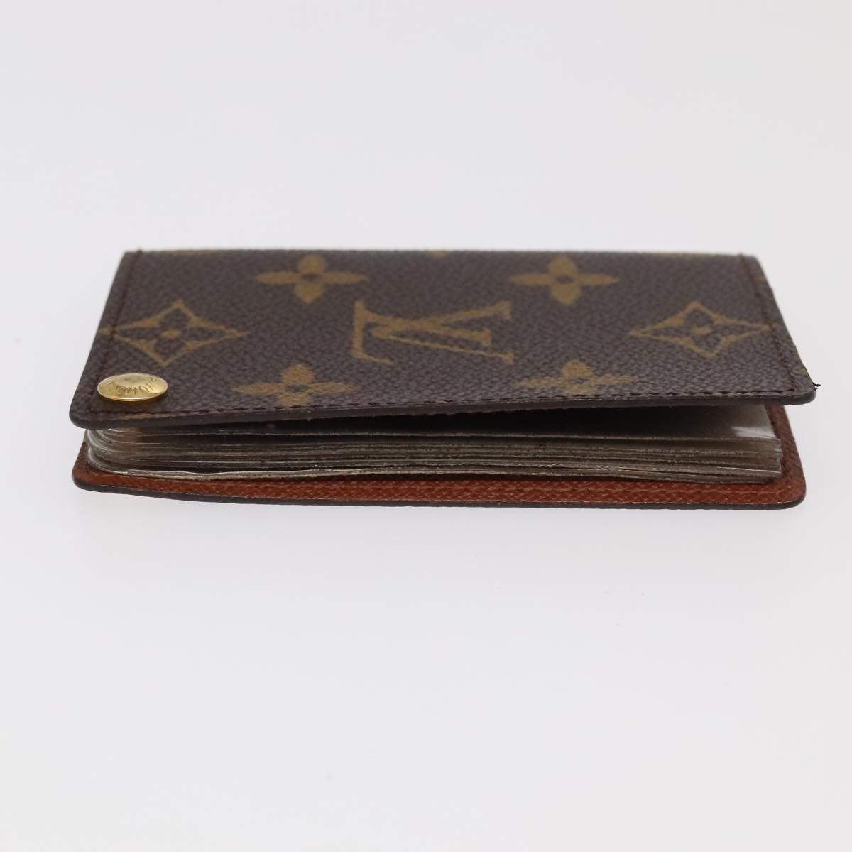 LOUIS VUITTON Monogram Porte Cartes Credit Pression Case M60937 LV Auth 94111