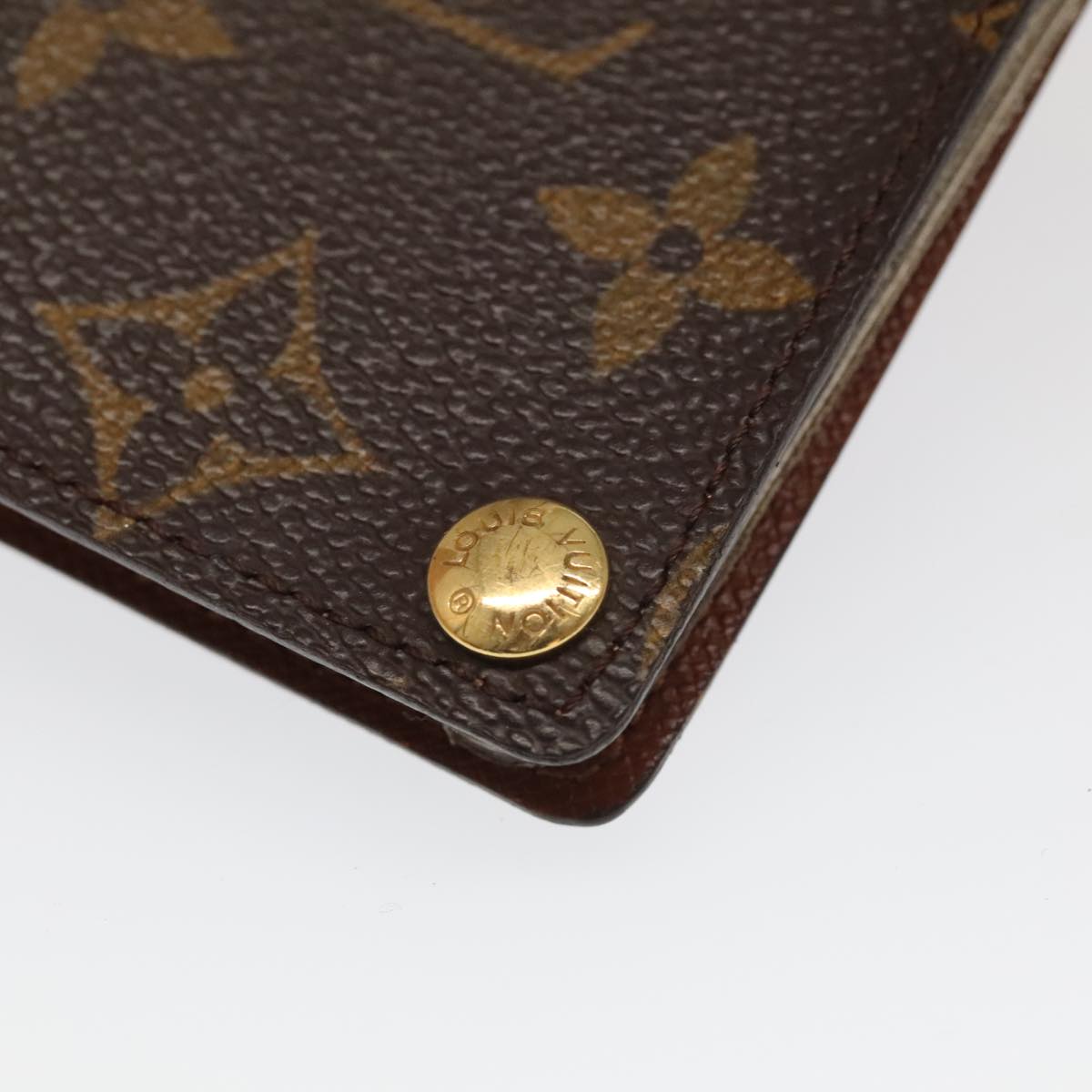 LOUIS VUITTON Monogram Porte Cartes Credit Pression Case M60937 LV Auth 94111