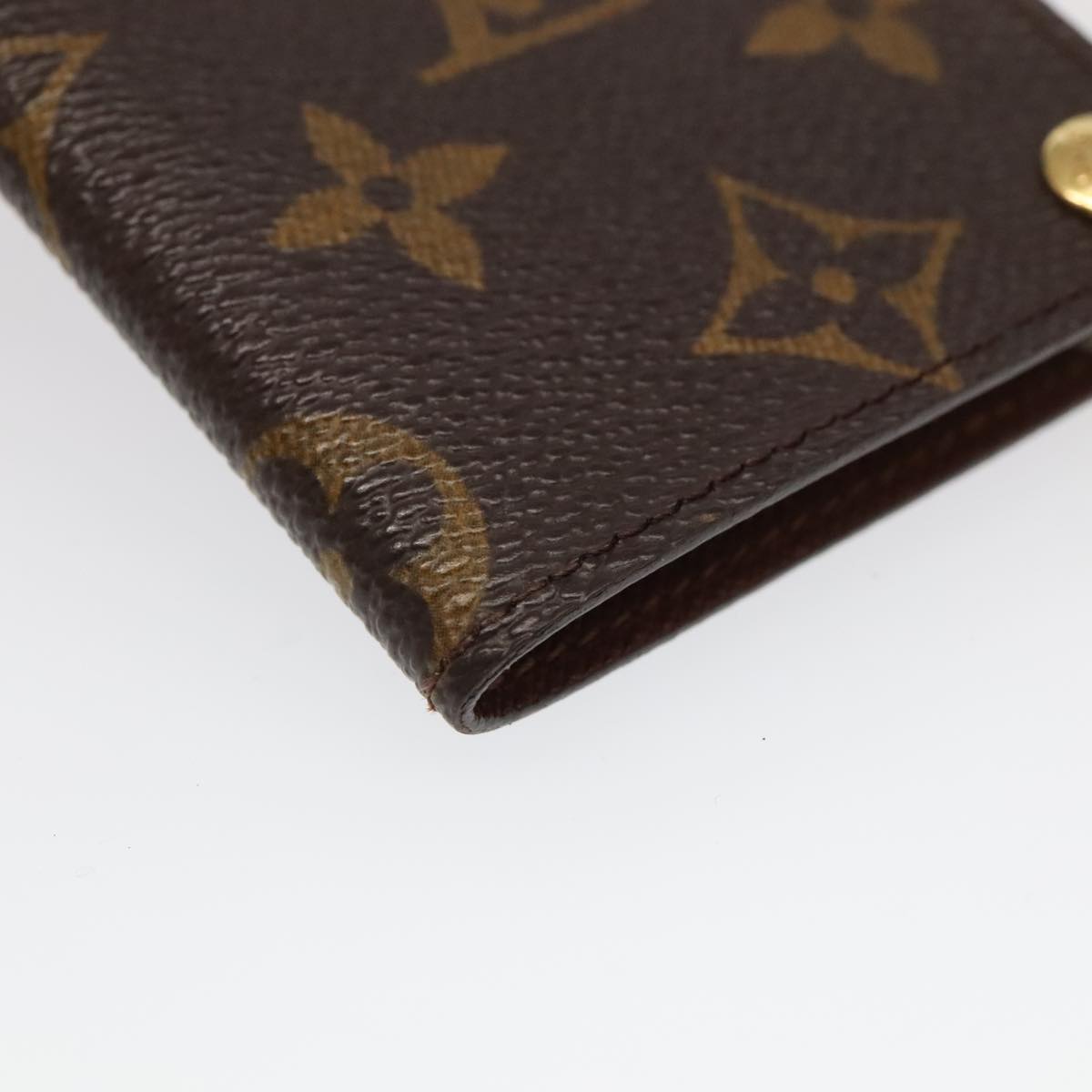 LOUIS VUITTON Monogram Porte Cartes Credit Pression Case M60937 LV Auth 94111