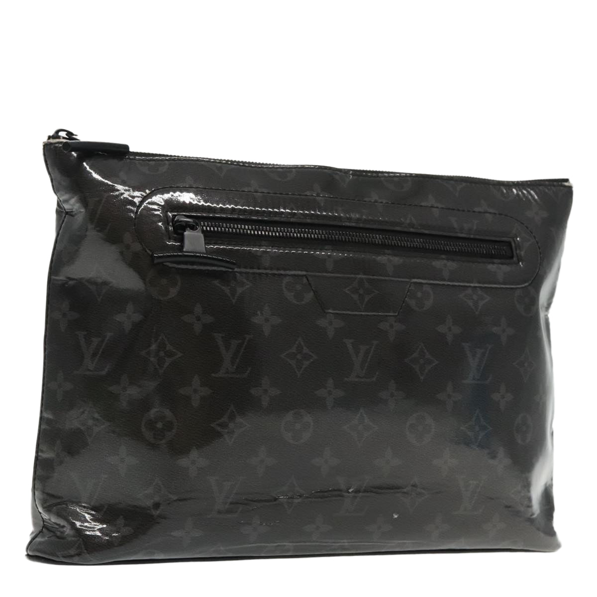 LOUIS VUITTON Eclipse Glaze Pochette Cosmos Clutch Bag M63373 LV Auth 94116