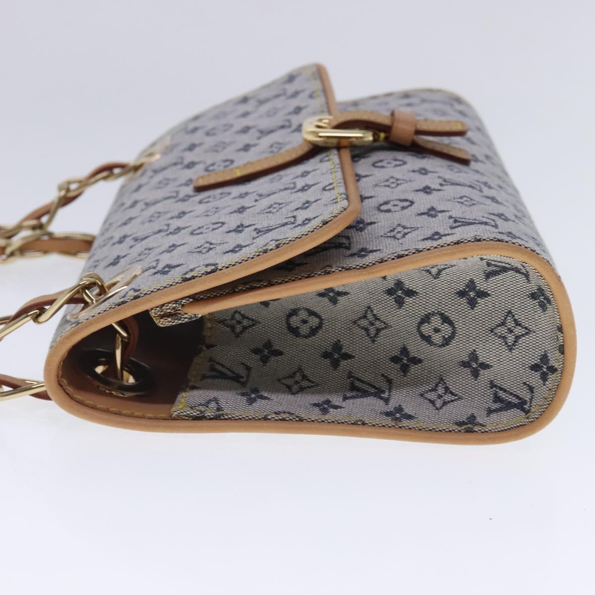 LOUIS VUITTON Monogram Mini Camille Chain Shoulder Bag Blue M92002 Auth 94127A