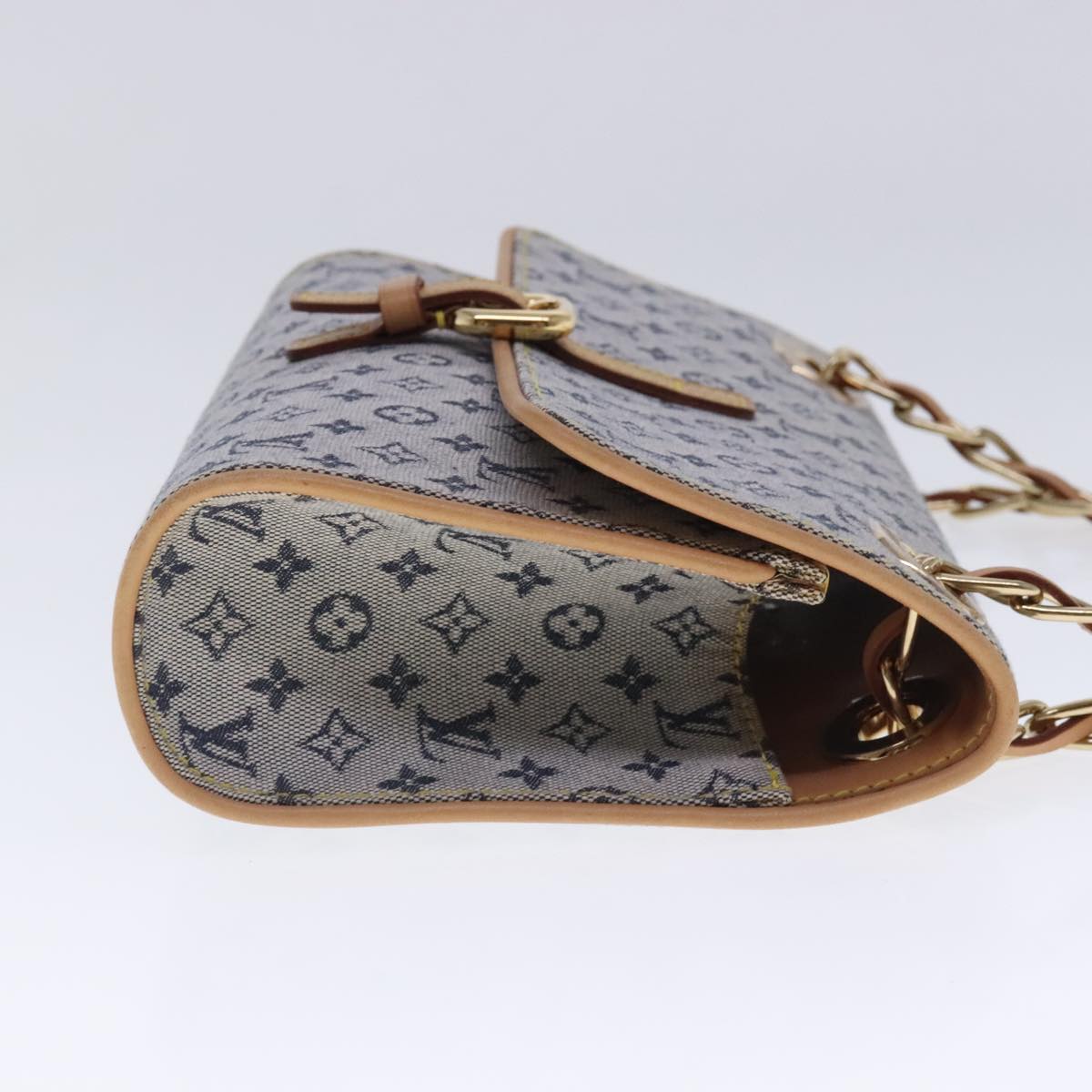 LOUIS VUITTON Monogram Mini Camille Chain Shoulder Bag Blue M92002 Auth 94127A