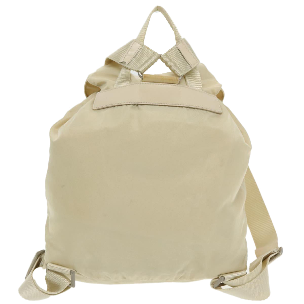 PRADA Backpack Nylon White Silver Auth 94142 - 0