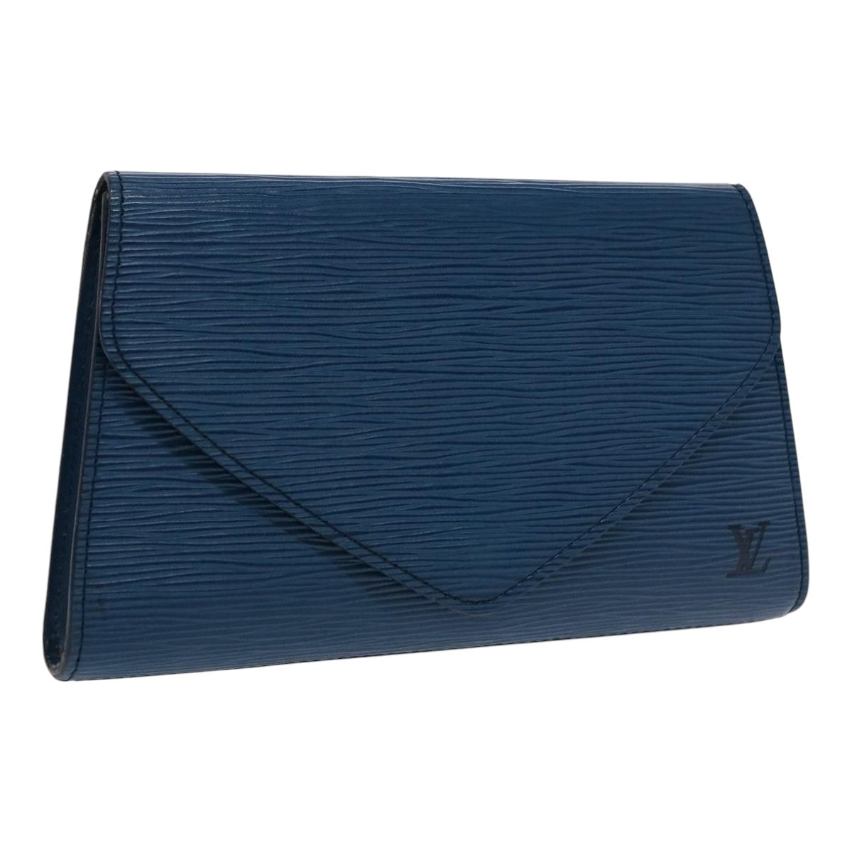 LOUIS VUITTON Epi Art Deco Clutch Bag Blue M52635 LV Auth 94168