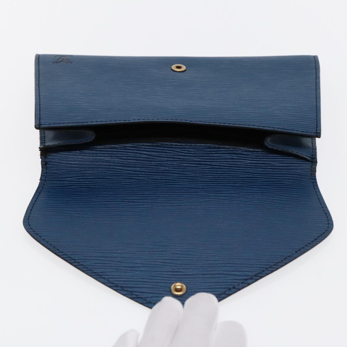 LOUIS VUITTON Epi Art Deco Clutch Bag Blue M52635 LV Auth 94168