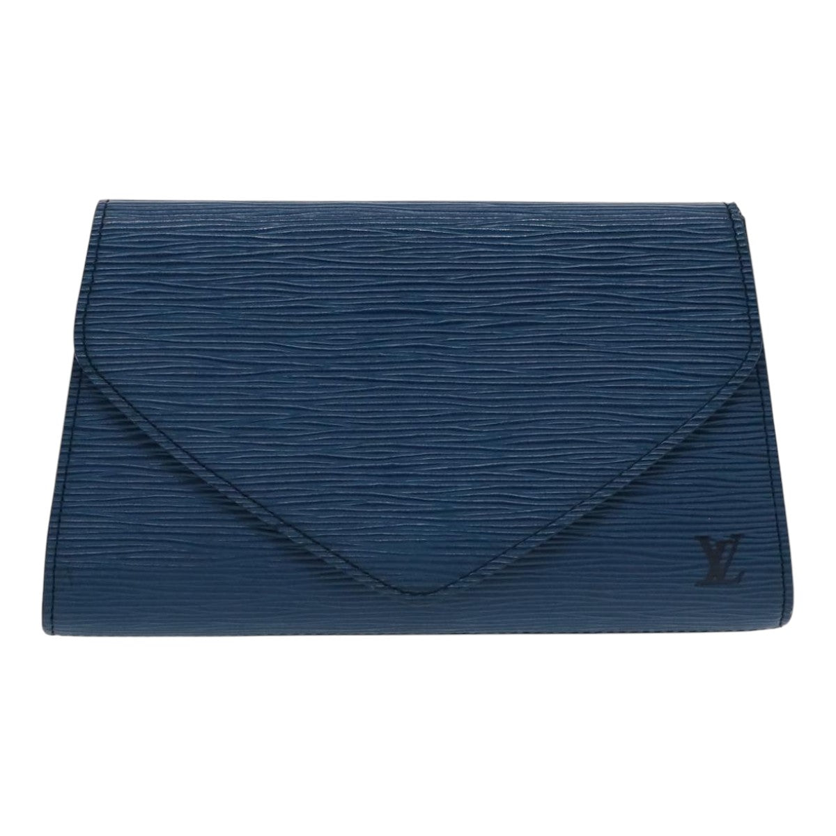 LOUIS VUITTON Epi Art Deco Clutch Bag Blue M52635 LV Auth 94168