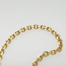 Christian Dior Chain Trotter Canvas Shoulder Bag Blue Gold Auth 94170SAM-15