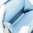 Christian Dior Chain Trotter Canvas Shoulder Bag Blue Gold Auth 94170SAM-10