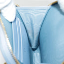 Christian Dior Chain Trotter Canvas Shoulder Bag Blue Gold Auth 94170SAM-24