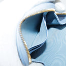 Christian Dior Chain Trotter Canvas Shoulder Bag Blue Gold Auth 94170SAM-26