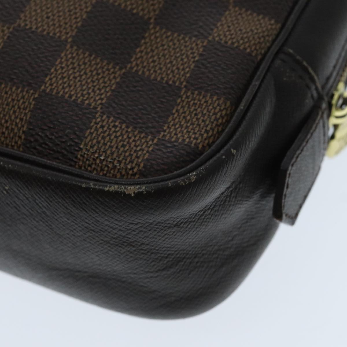 LOUIS VUITTON Damier Ebene Trousse Toilette 25 Clutch Bag N47624 LV Auth 94181