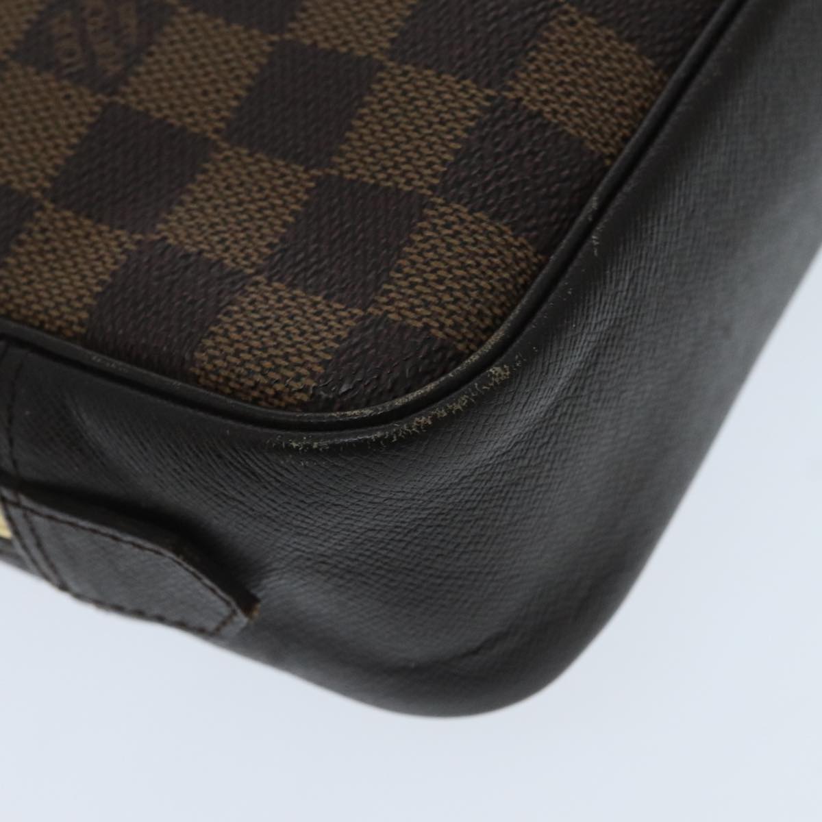 LOUIS VUITTON Damier Ebene Trousse Toilette 25 Clutch Bag N47624 LV Auth 94181