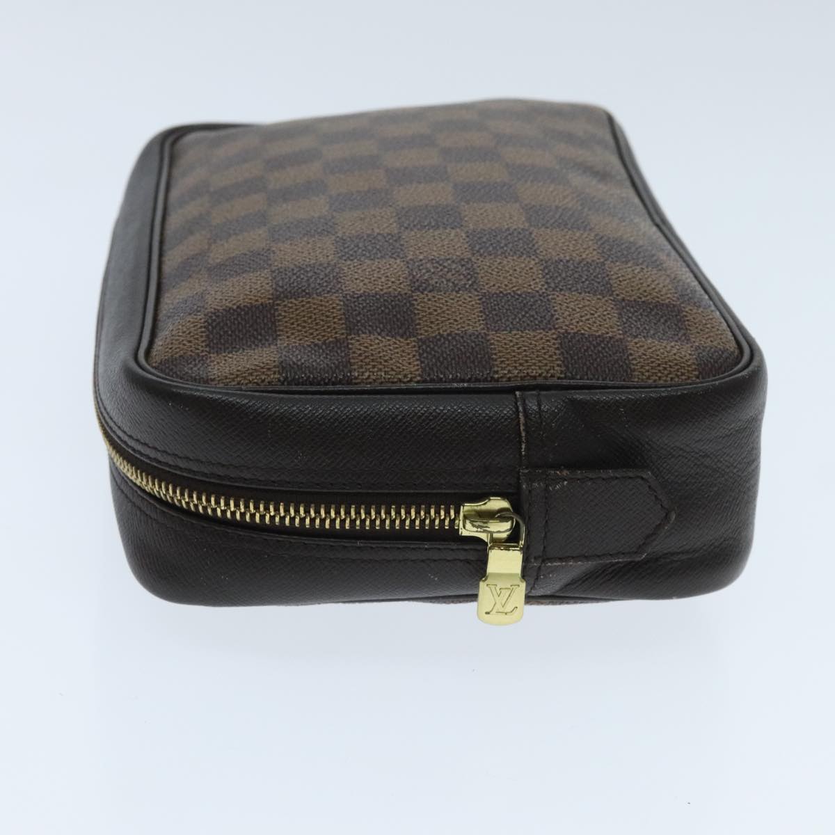 LOUIS VUITTON Damier Ebene Trousse Toilette 25 Clutch Bag N47624 LV Auth 94181