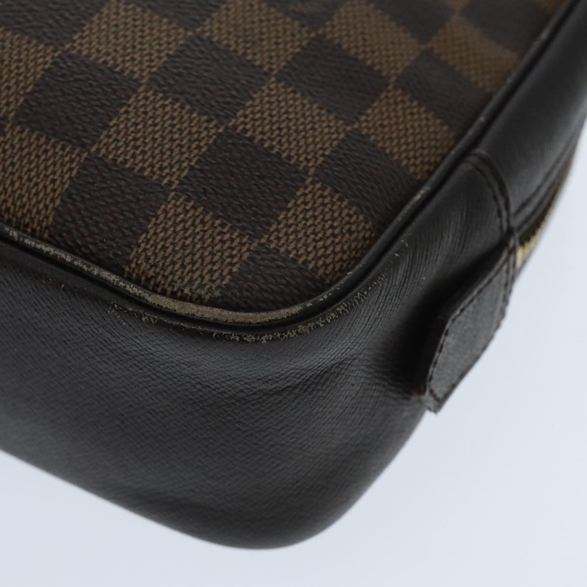 LOUIS VUITTON Damier Ebene Trousse Toilette 25 Clutch Bag N47624 LV Auth 94181