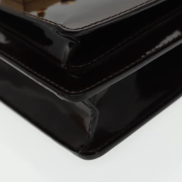 LOUIS VUITTON Monogram Vernis Monceau BB Bag 2way Amarante M91580 LV Auth 94183