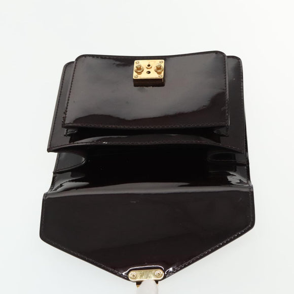 LOUIS VUITTON Monogram Vernis Monceau BB Bag 2way Amarante M91580 LV Auth 94183