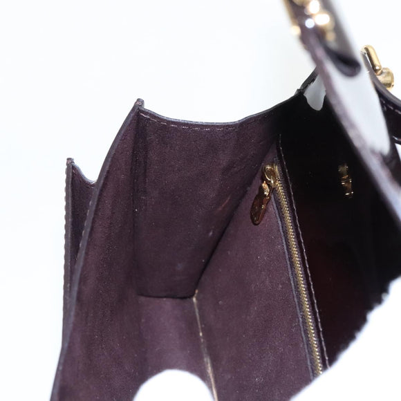 LOUIS VUITTON Monogram Vernis Monceau BB Bag 2way Amarante M91580 LV Auth 94183