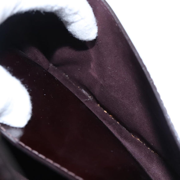 LOUIS VUITTON Monogram Vernis Monceau BB Bag 2way Amarante M91580 LV Auth 94183