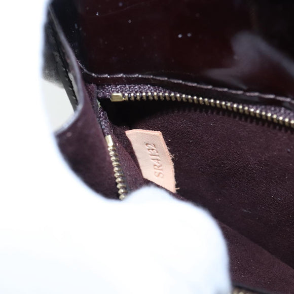 LOUIS VUITTON Monogram Vernis Monceau BB Bag 2way Amarante M91580 LV Auth 94183