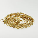 Salvatore Ferragamo Gancini Chain Shoulder Bag Suede Black Gold Auth 94201-21