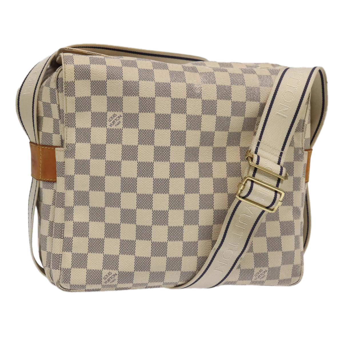 LOUIS VUITTON Damier Azur Naviglio Shoulder Bag N51189 LV Auth 94202