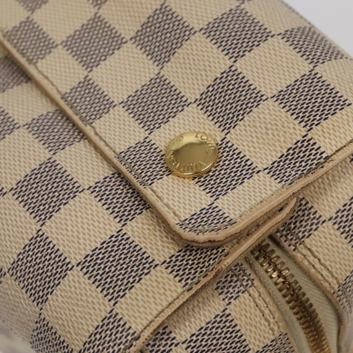 LOUIS VUITTON Damier Azur Naviglio Shoulder Bag N51189 LV Auth 94202