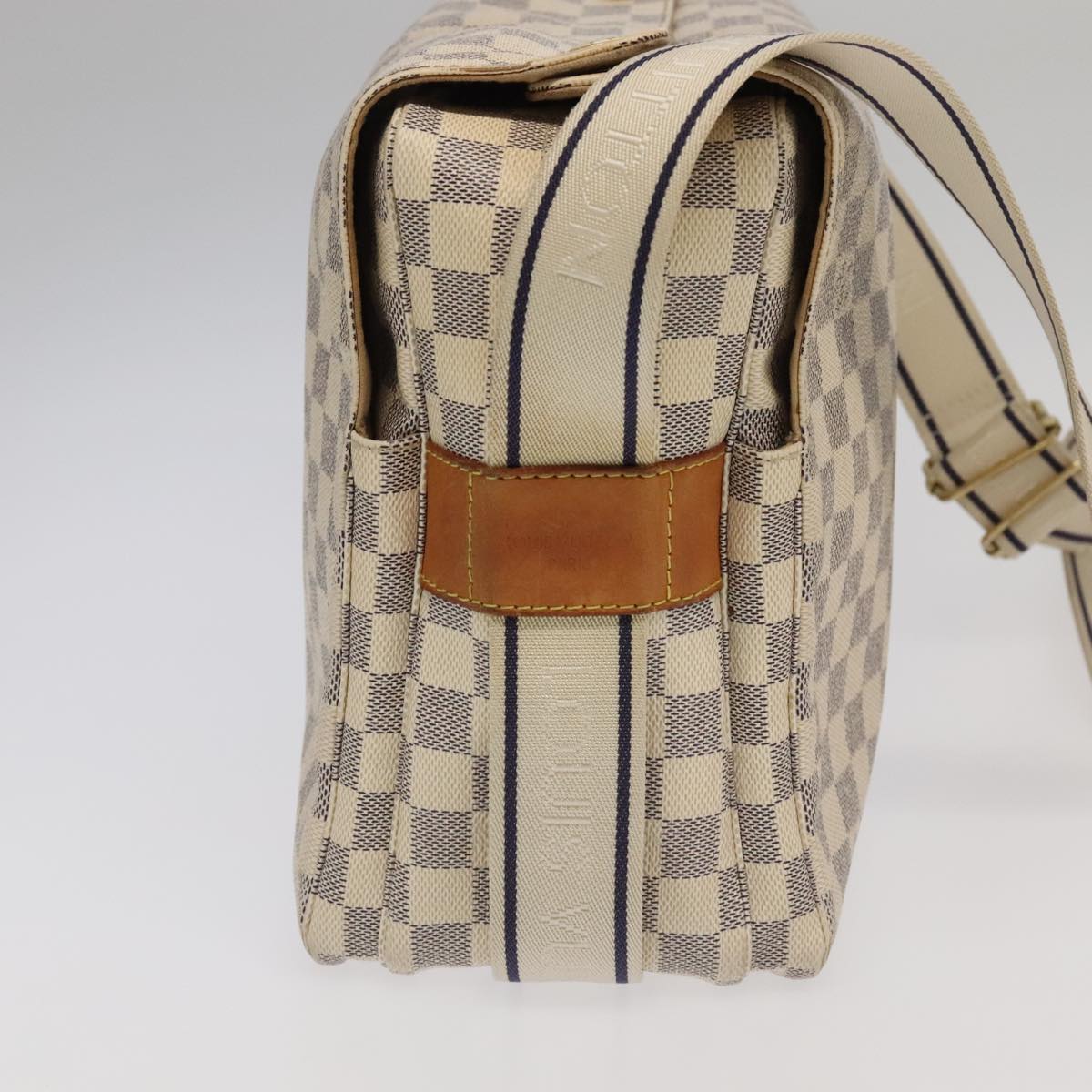 LOUIS VUITTON Damier Azur Naviglio Shoulder Bag N51189 LV Auth 94202