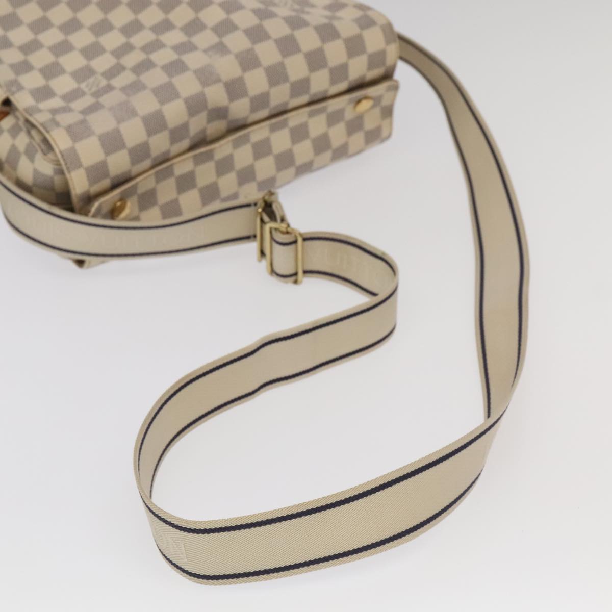 LOUIS VUITTON Damier Azur Naviglio Shoulder Bag N51189 LV Auth 94202