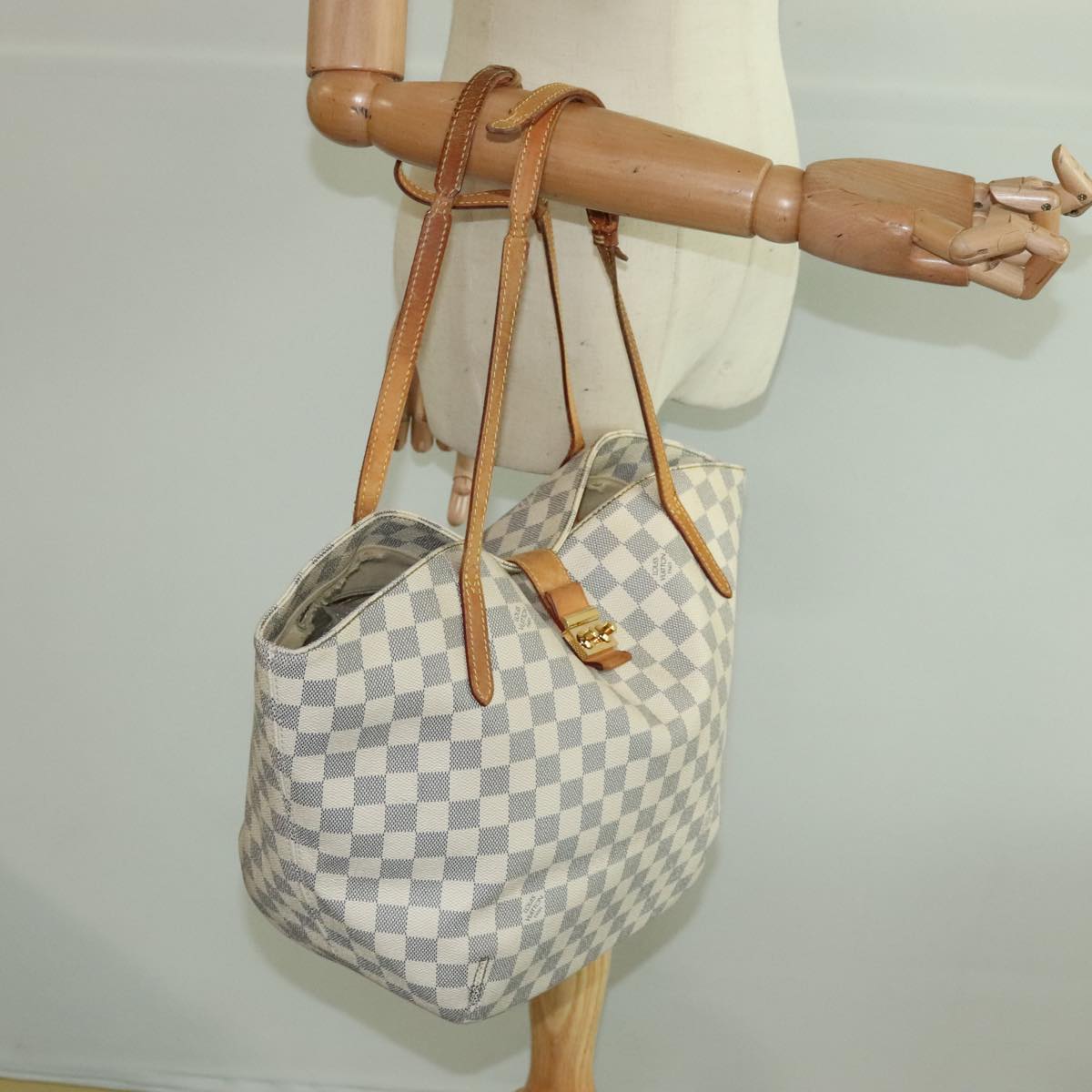 LOUIS VUITTON Damier Azur Salina PM Shoulder Bag N41208 LV Auth 94206