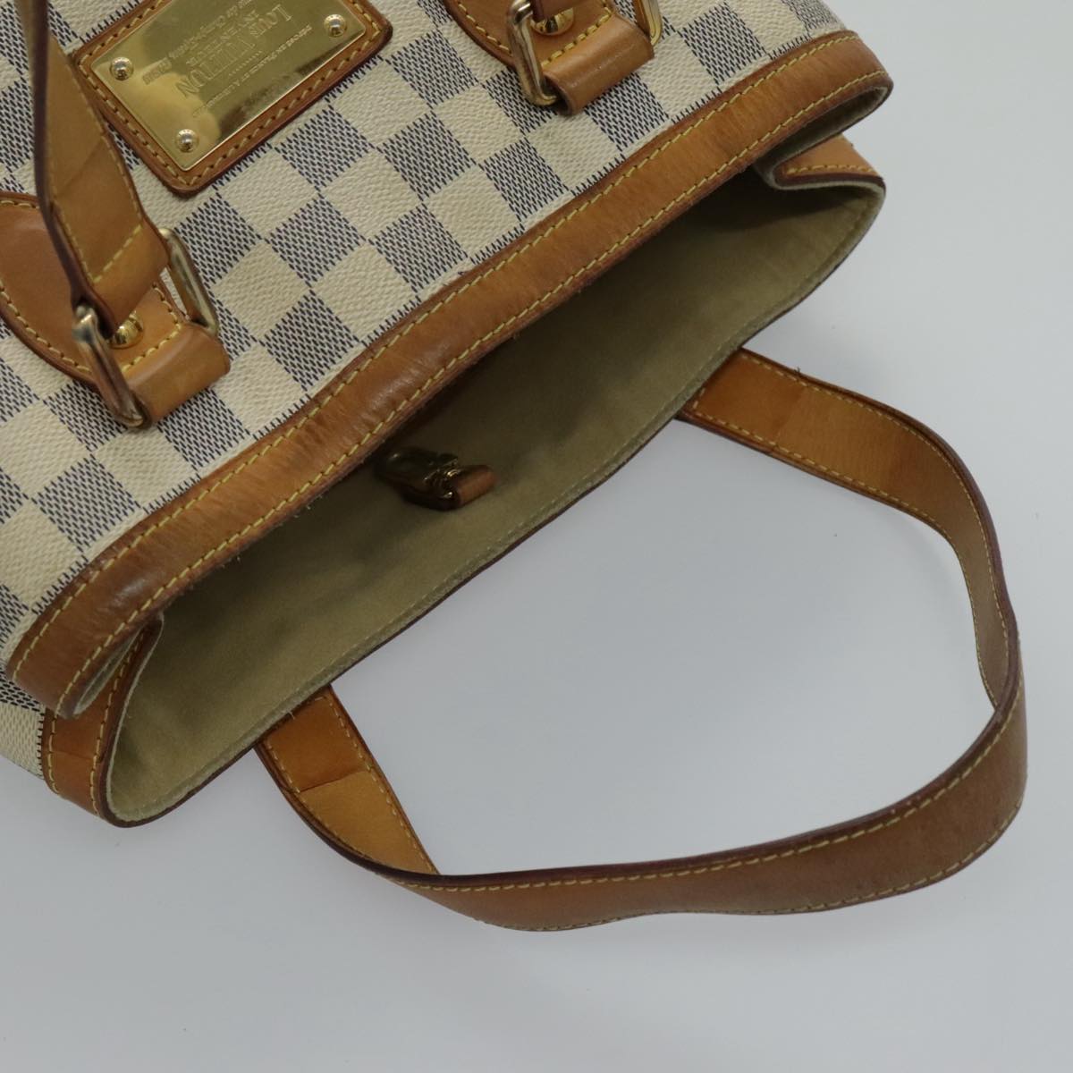 LOUIS VUITTON Damier Azur Hampstead PM Tote Bag N51207 LV Auth 94207