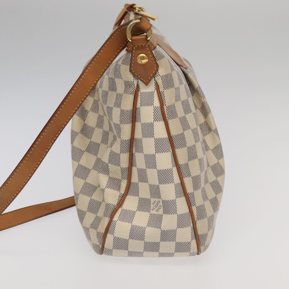 LOUIS VUITTON Damier Azur Siracusa MM Shoulder Bag N41112 LV Auth 94208