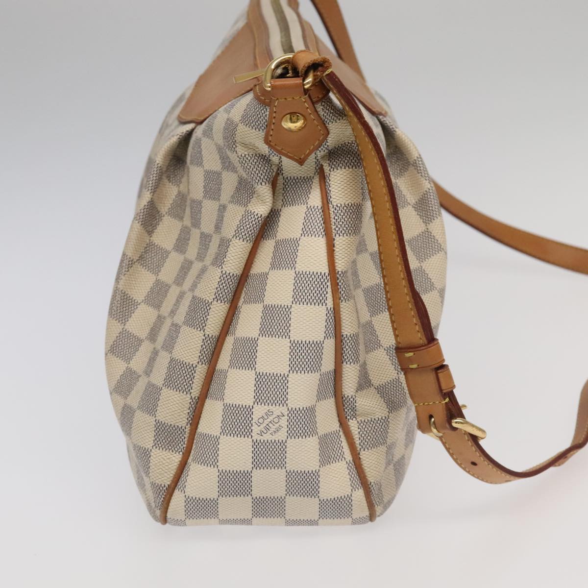 LOUIS VUITTON Damier Azur Siracusa MM Shoulder Bag N41112 LV Auth 94208