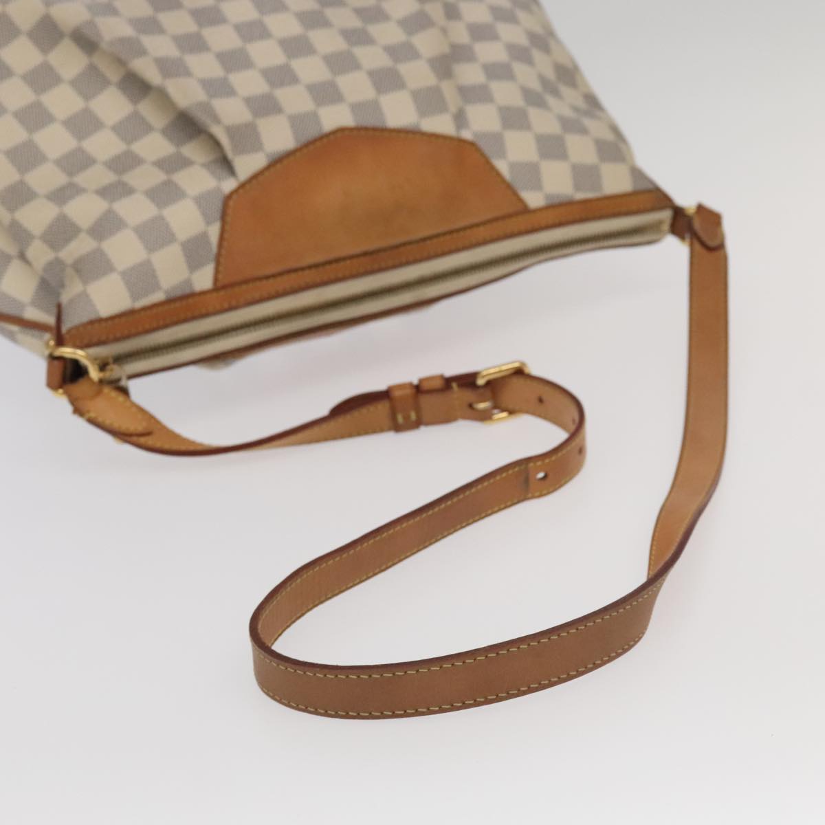 LOUIS VUITTON Damier Azur Siracusa MM Shoulder Bag N41112 LV Auth 94208