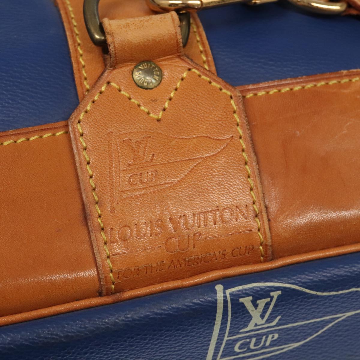 LOUIS VUITTON LV Cup Sac Marine Shoulder Bag PVC Leather Blue A24014 Auth 94219