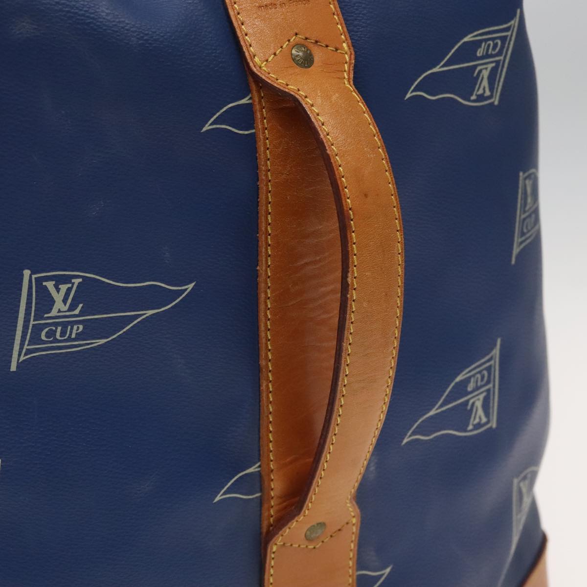 LOUIS VUITTON LV Cup Sac Marine Shoulder Bag PVC Leather Blue A24014 Auth 94219