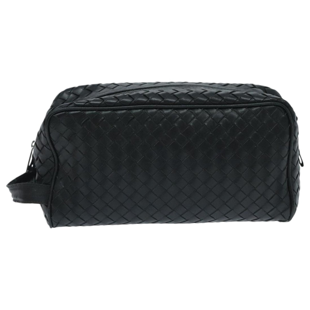 BOTTEGA VENETA INTRECCIATO Clutch Bag Leather Black Auth 94230 - 0