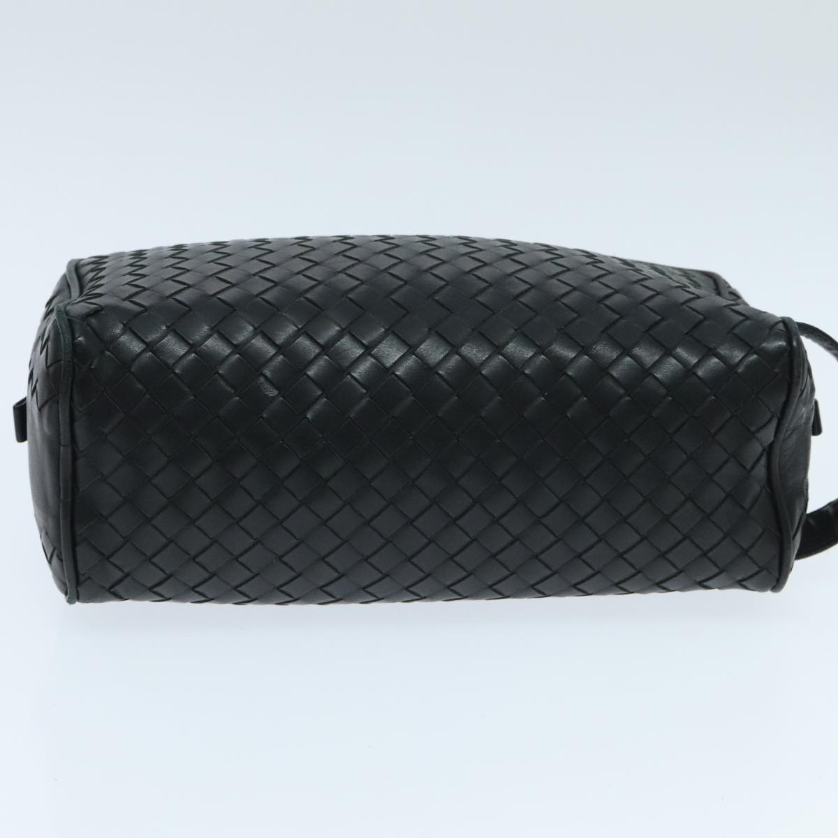 BOTTEGA VENETA INTRECCIATO Clutch Bag Leather Black Auth 94230