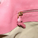 BOTTEGA VENETA Hand Bag Canvas Pink Auth 94232-19