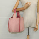BOTTEGA VENETA Hand Bag Canvas Pink Auth 94232-20