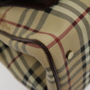 BURBERRY Nova Check Hand Bag PVC Beige Auth 94233-9