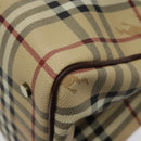 BURBERRY Nova Check Hand Bag PVC Beige Auth 94233-16