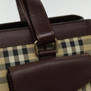 BURBERRY Nova Check Hand Bag PVC Beige Auth 94233-17