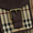 BURBERRY Nova Check Hand Bag PVC Beige Auth 94233-18