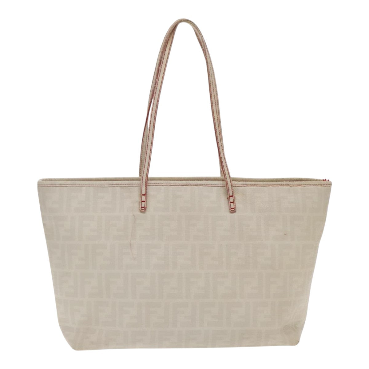 FENDI Zucca Canvas Tote Bag White Auth 94234 - 0