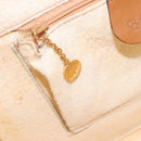 GUCCI Hand Bag Leather 2way Brown White gold Auth 94243-19