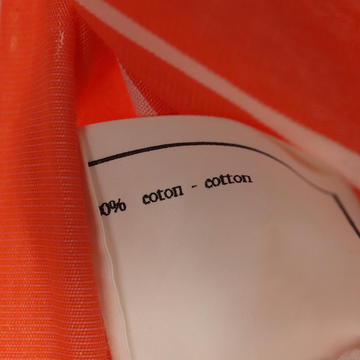 CHANEL Shirt Cotton Orange CC Auth 94245A